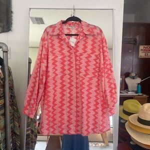 Nimbu Zuona Button Up In Shibory Rose